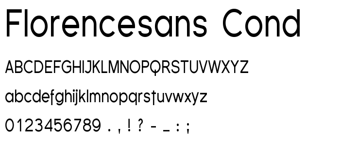 Florencesans Cond font